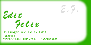 edit felix business card